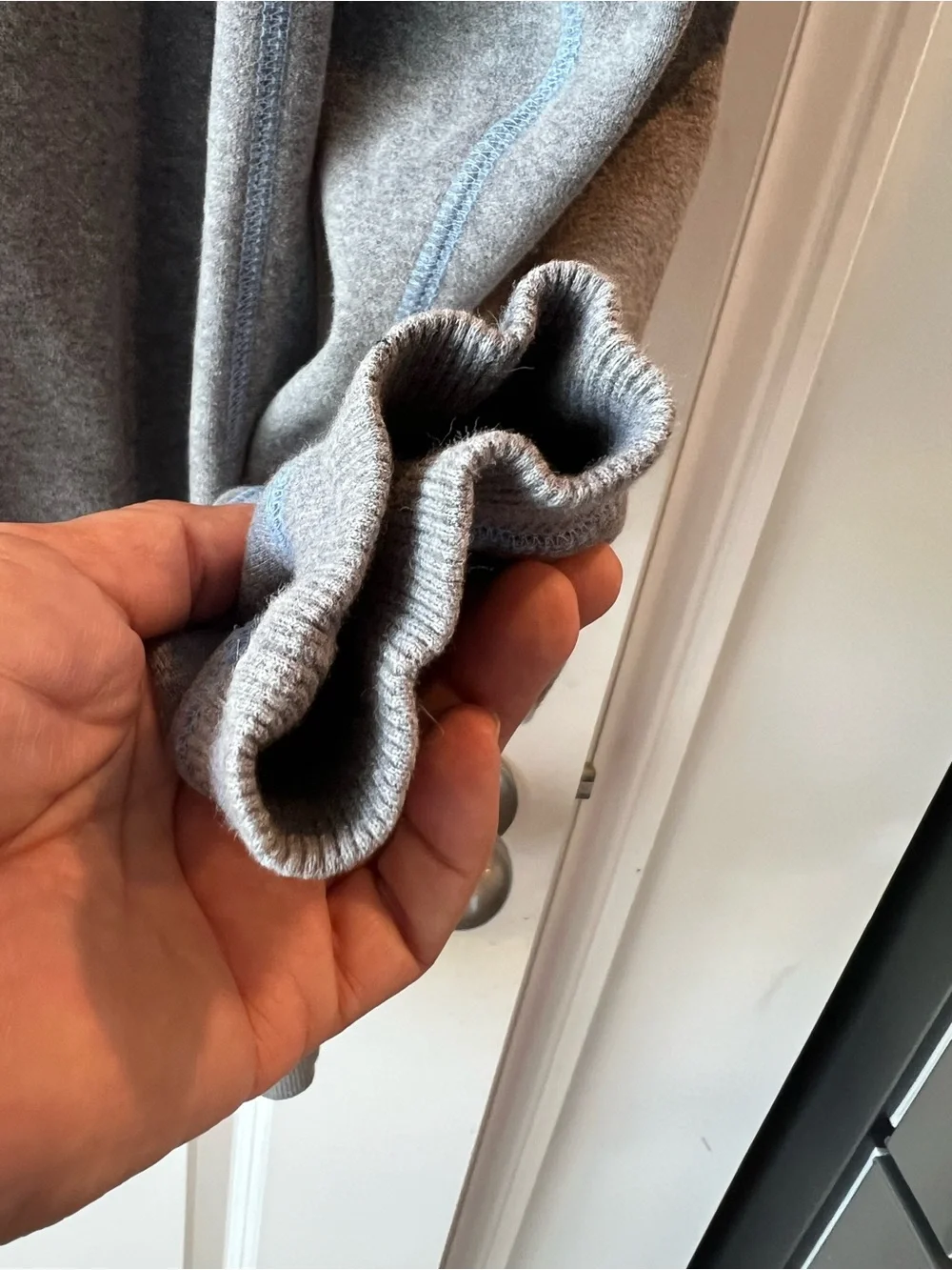 CAROLINA Grey Hoodie with Carolina Blue Accents. Medium